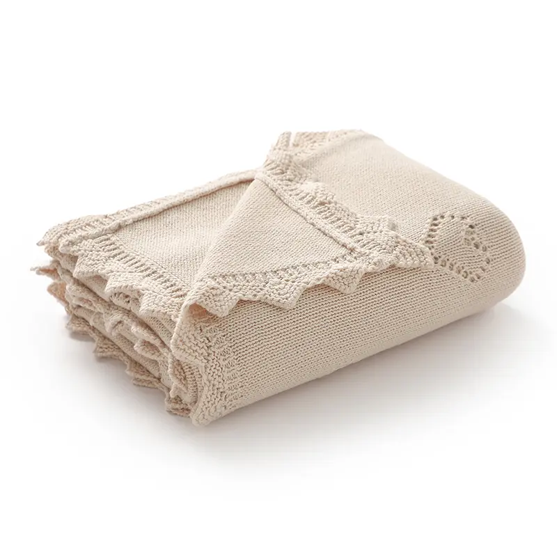 Baby Blankets Knitted 90*70cm Ultra-Soft Cotton Newborn Infant Boys Girls Comforter Stroller Bedding Swaddle Wrap Sleeping Stuff