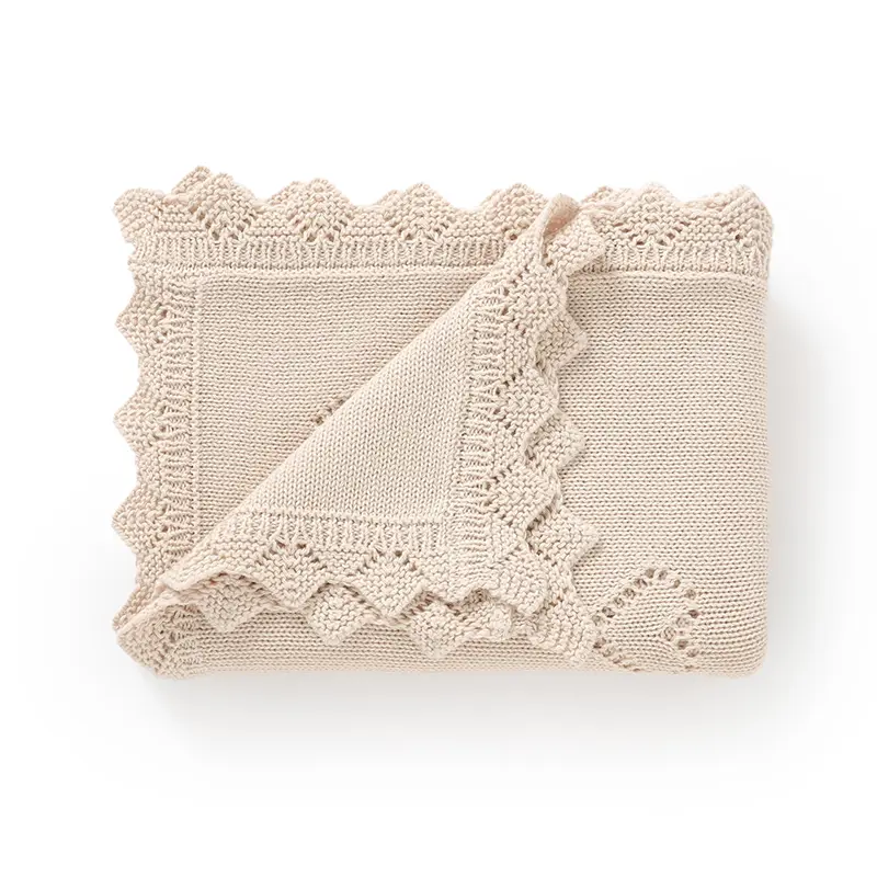 Baby Blankets Knitted 90*70cm Ultra-Soft Cotton Newborn Infant Boys Girls Comforter Stroller Bedding Swaddle Wrap Sleeping Stuff