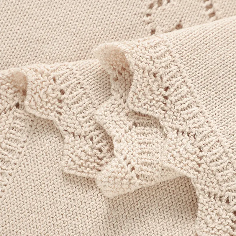 Baby Blankets Knitted 90*70cm Ultra-Soft Cotton Newborn Infant Boys Girls Comforter Stroller Bedding Swaddle Wrap Sleeping Stuff