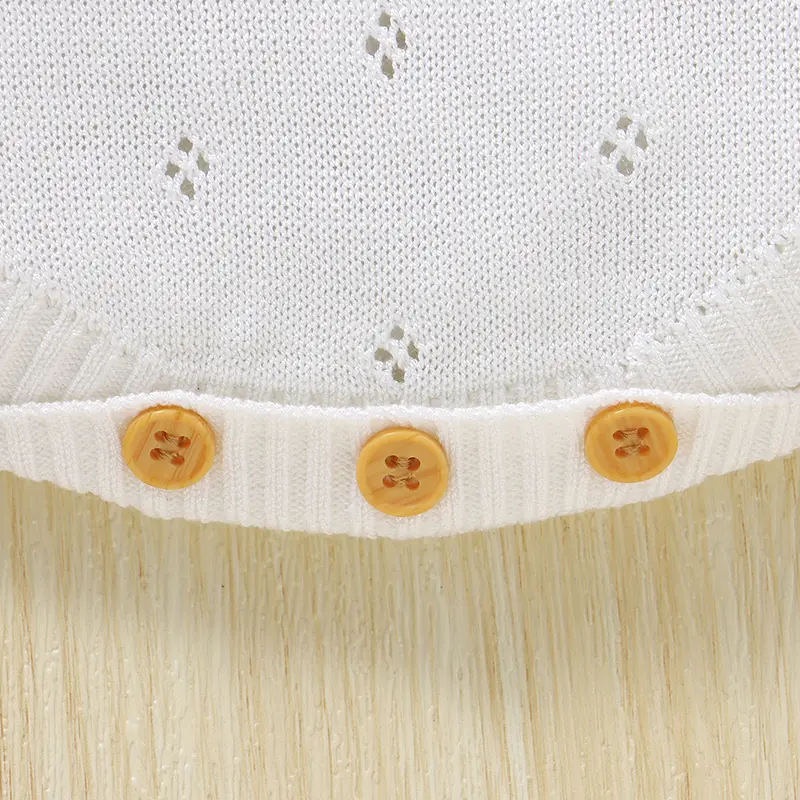 Baby Cotton Knitted Bodysuits Solid Sleeveless Newborn Infant Girls Strap Onesie Coveralls 0-18m Toddler White Outfits Costumes