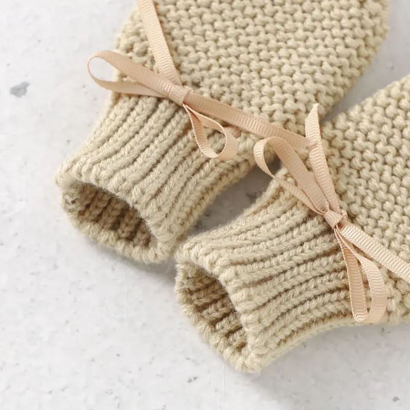 Baby Shoes Fashion Solid Color Knitted Newborn Infant Boys Girls Butterfly-knot Boots Soft Soled Children First Walker Footwear