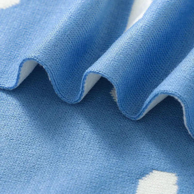 White Clound Knitted Baby Blankets Newborn Boy Girl Dual-Use Stroller Bassinet Bedding Cellular 90*70cm Infant Toddler Throw Mat