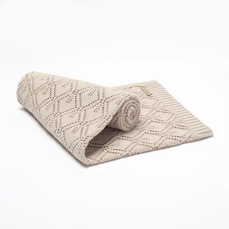 Baby Cotton Blankets 90*70cm Knitted Newborn Boys Girls Dual-Use Stroller Nursery Swaddle Wrap Quilts All Seasons Bedding Sheets
