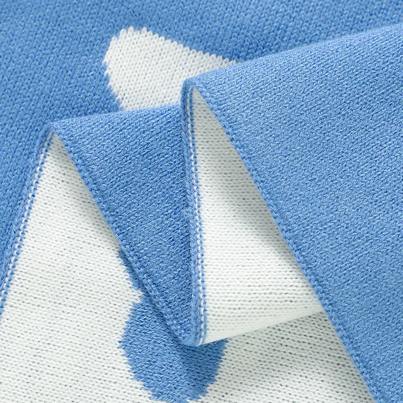 White Clound Knitted Baby Blankets Newborn Boy Girl Dual-Use Stroller Bassinet Bedding Cellular 90*70cm Infant Toddler Throw Mat
