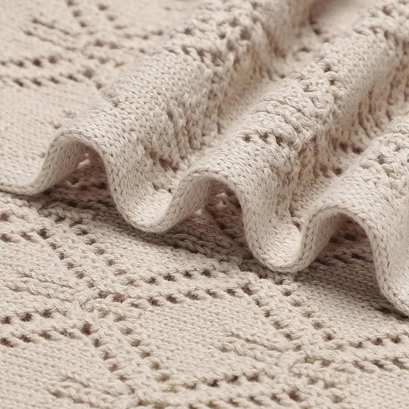 Baby Cotton Blankets 90*70cm Knitted Newborn Boys Girls Dual-Use Stroller Nursery Swaddle Wrap Quilts All Seasons Bedding Sheets