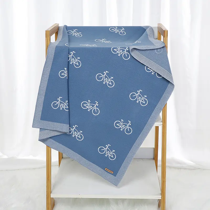 Newborn Baby Blankets Ultra-Soft Reversible Knit Infant Boys Girls Stroller Nursery Cradle Quilts 90*70cm Toddler Receiving Mats