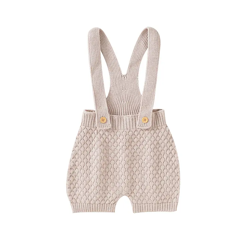 Baby Rompers Newborn Boy Girl Sleeveless Jumpsuits Sunsuits One Piece Infant Netural Solid Knitted Outfits Toddler Clothes 0-18m