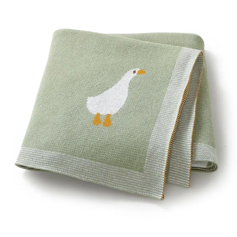 Newborn Baby Blanket Dual-Use Cotton Knitting Infant Kids Boys Girls Cartoon Monthly Stroller Bedding Swaddle Wrap Plaid 90*70cm