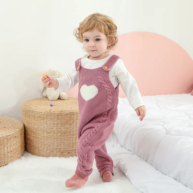 Newborn Baby Rompers Casual Sleeveless One Piece Infant Boy Girl Jumpsuits Playsuit 0-18m Toddler Knit Overalls Children Clothes