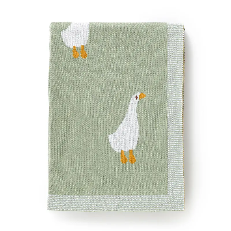 Newborn Baby Blanket Dual-Use Cotton Knitting Infant Kids Boys Girls Cartoon Monthly Stroller Bedding Swaddle Wrap Plaid 90*70cm