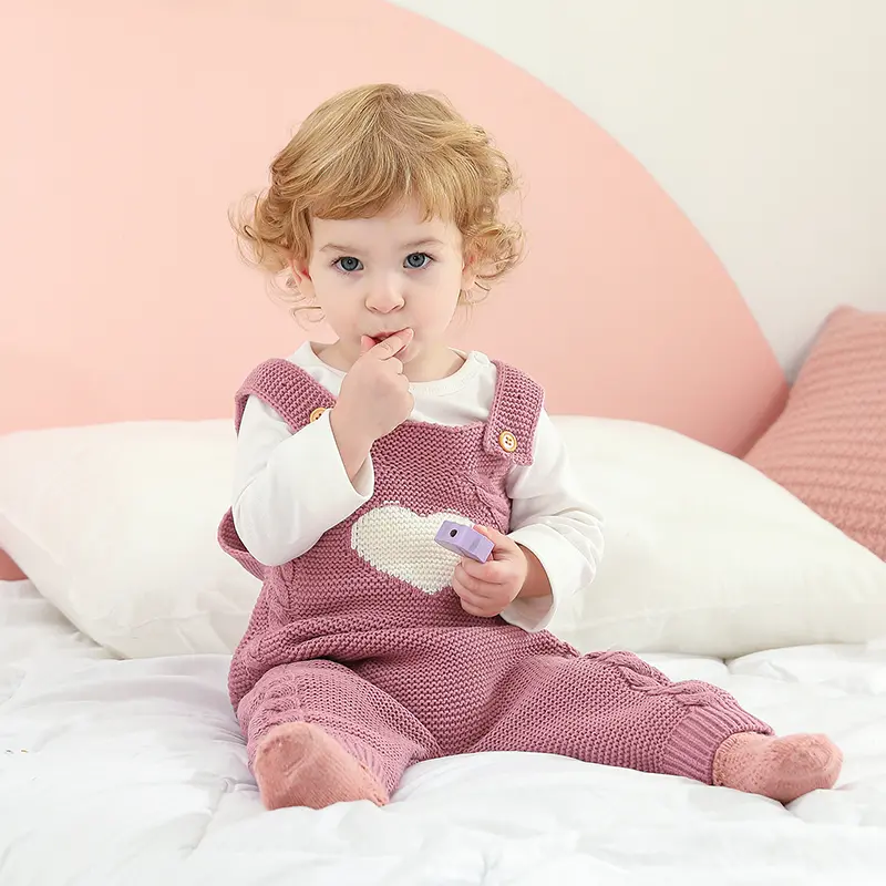 Newborn Baby Rompers Casual Sleeveless One Piece Infant Boy Girl Jumpsuits Playsuit 0-18m Toddler Knit Overalls Children Clothes