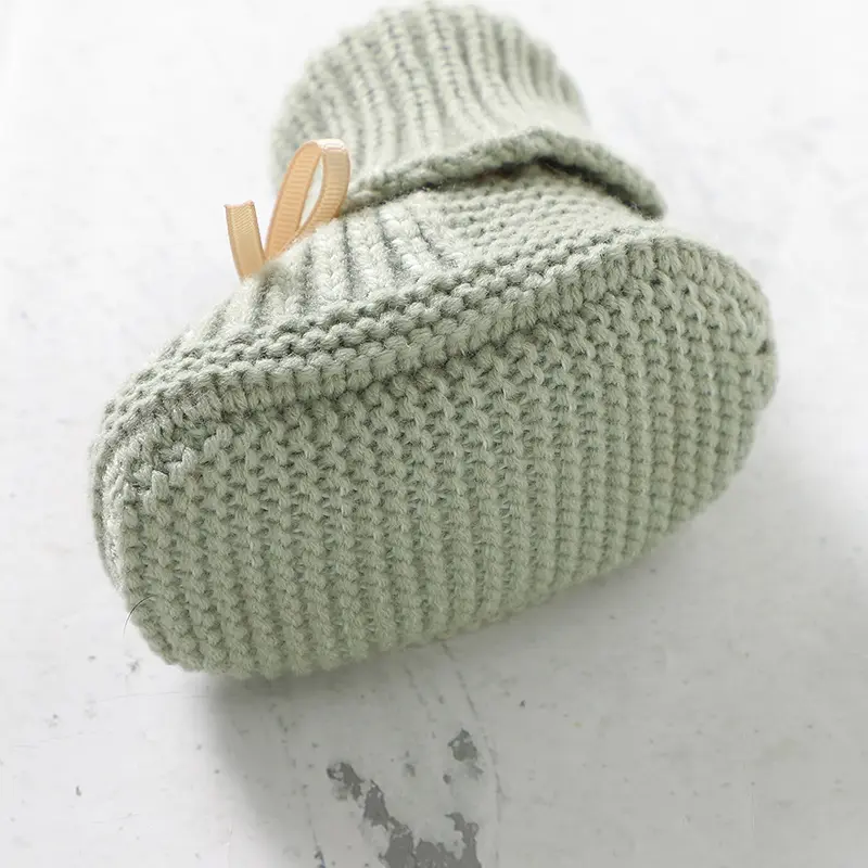 Newborn Boys Girls Indoor Floor Socks Shoes 0-18m Non-Slip Soft Bottom First Shoes 0-18m Infant Netural Solid Knitted Prewalkers