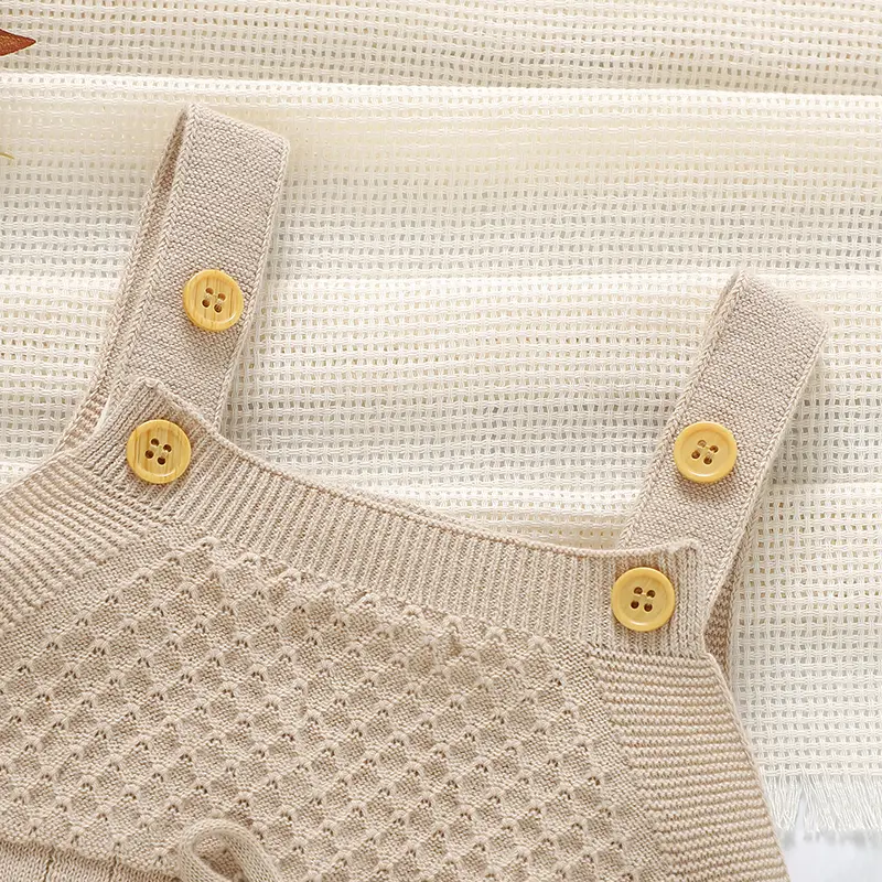 Newborn Bodysuits Cotton Sleeveless One Piece Knit Infant Kids Boy Girl Strap Onesie Outfits Spring Summer Toddler Clothes 0-18m