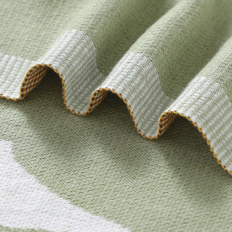 Newborn Baby Blanket Dual-Use Cotton Knitting Infant Kids Boys Girls Cartoon Monthly Stroller Bedding Swaddle Wrap Plaid 90*70cm