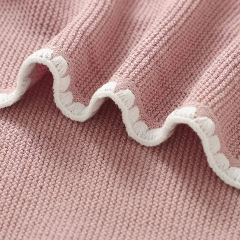 Solid Baby Receiving Blankets for Girl & Boy 90*70cm Knitting Newborn Netural Dual-Use Crib Nap Bedding Sheets Children Cellular