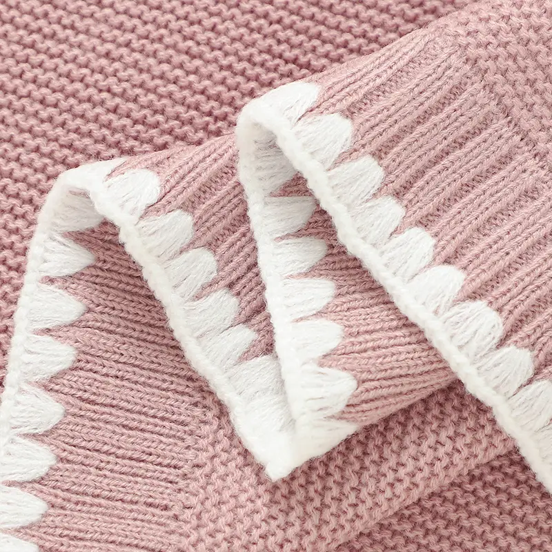Solid Baby Receiving Blankets for Girl & Boy 90*70cm Knitting Newborn Netural Dual-Use Crib Nap Bedding Sheets Children Cellular