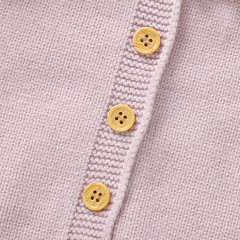 Pink Newborn Baby Knitted Rompers for Infant Girl Autumn Winter Outwear Jumpsuits Clothes 0-18m One Piece Toddler Outfit Clothes