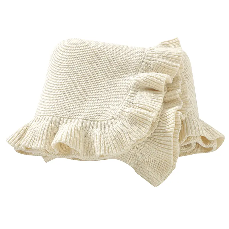 Dual-Use Baby Blankets Newborn Infant Kids Boys Girls Solid Knit Stroller Nursery Travel Bed Cradle Quilts 90*70cm Receiving Mat