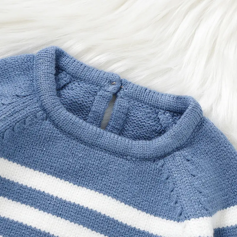 Baby Boys Girls 2pcs Outfits 0-9m Autumn Winter Casual Full Sleeve Sweaters Pullovers Tops+Pants Newborn Infant Knit Clothes Set