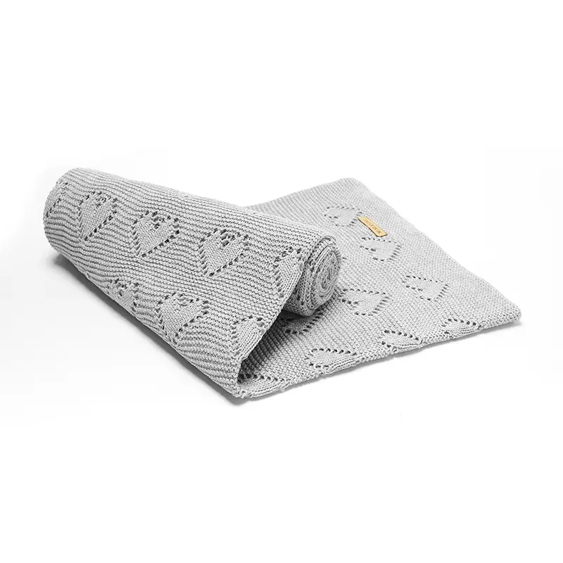 Baby Cotton Blankets Knitted Newborn Boys Girls Stroller Nursery Bedding Cradle Quilt 100*80cm Infant Swaddle Wrap Crib Cellular