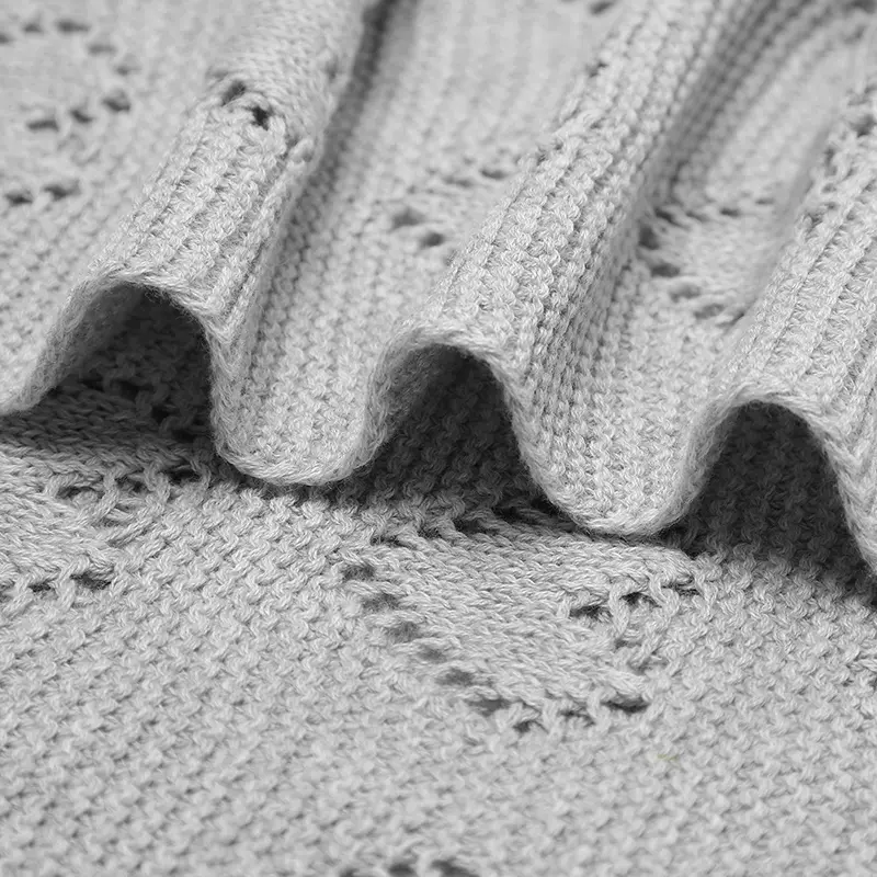 Baby Cotton Blankets Knitted Newborn Boys Girls Stroller Nursery Bedding Cradle Quilt 100*80cm Infant Swaddle Wrap Crib Cellular