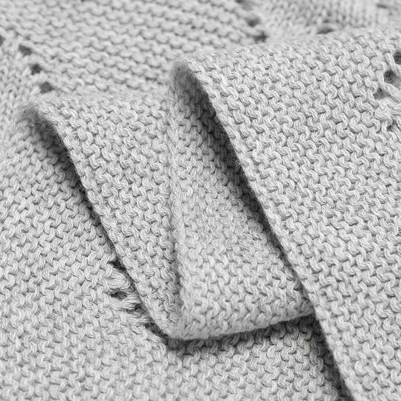 Baby Cotton Blankets Knitted Newborn Boys Girls Stroller Nursery Bedding Cradle Quilt 100*80cm Infant Swaddle Wrap Crib Cellular