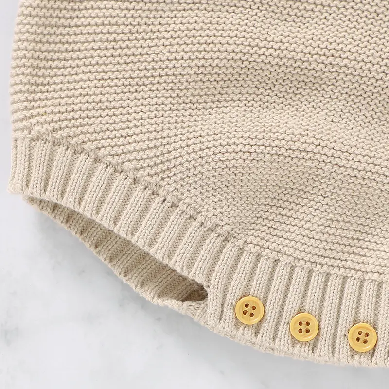 Baby Cotton Bodysuits Clothes Cute Lion Knitted Newborn Boys & Girls Sleeveless Onesie 0-18m One Pieces Infant Jumpsuits Outfits