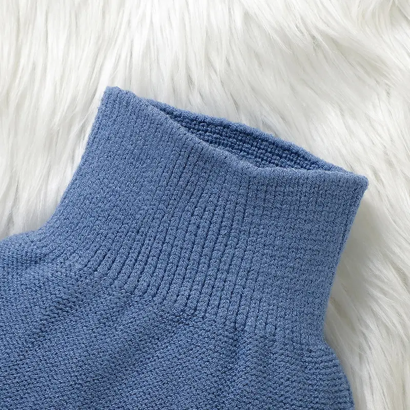 Kids Clothes Set 0-9M Autumn Winter Blue Casual Outerwear Newborn Infant Boys Long Sleeve Sweaters Pullovers+Pants Toddler Suits