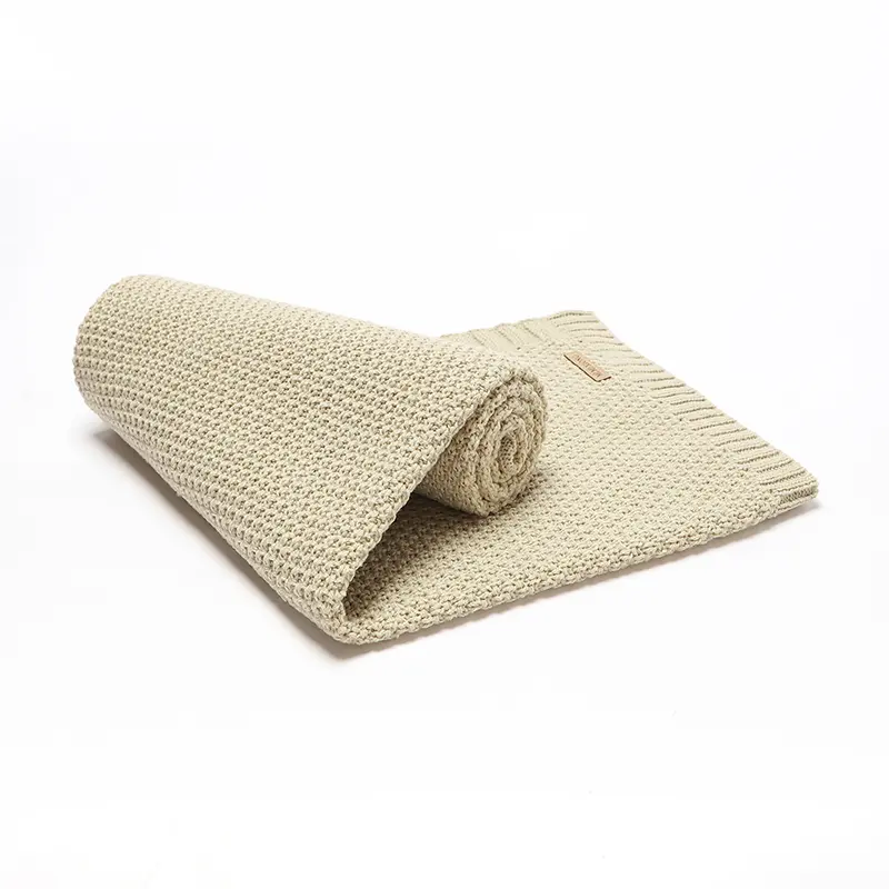 Newborn Baby Blankets Swaddle Wrap Breathable Knitted Infant Boys Girls Crib Cellular 100*80cm Toddler Throw Receiving Quilt Mat