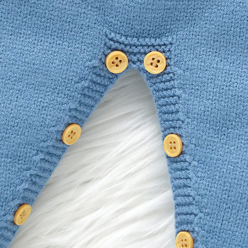 Baby Boys Knit Rompers One Piece Cartoon Bear Newborn Infant Girls Crew Neck Jumpsuits Playsuits 0-18m Children Overalls Clothes