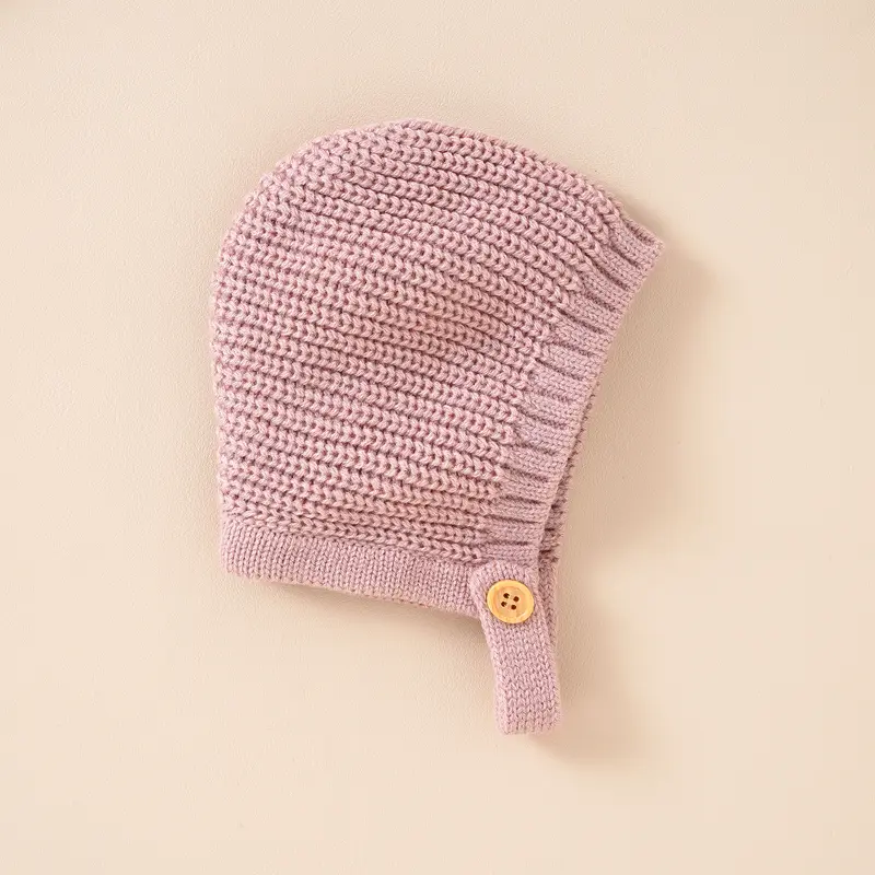 Autumn Baby Bodysuits Clothes Winter Solid Long Sleeve Knit Newborn Boys Girls Onesie Hats Outfits 0-18m Infant Netural Costumes