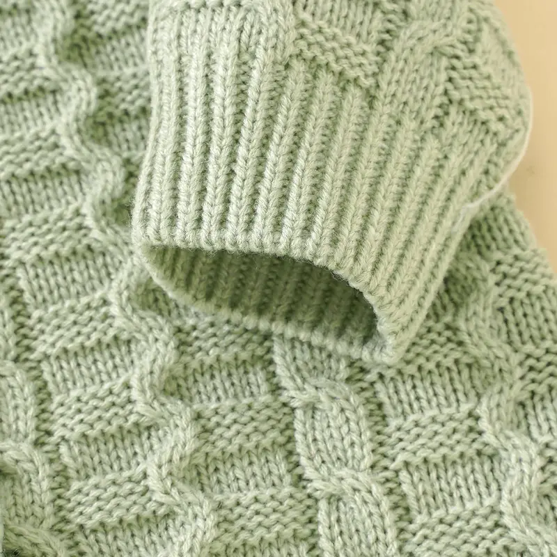 Winter Baby Rompers Clothes Solid Long Sleeve Knitted Newborn Boys Girls Jumpsuits Hats Outfits Sets 0-18m Autumn Infant Costume