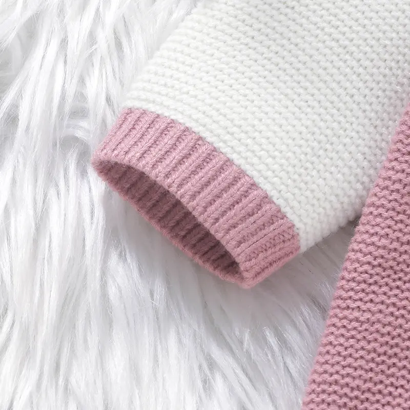 Baby Girl Rompers Autumn Pink Long Sleeve Knit Newborn Infant Jumpsuits Hats Outfits Set 0-18m Toddler Children Winter Playsuits