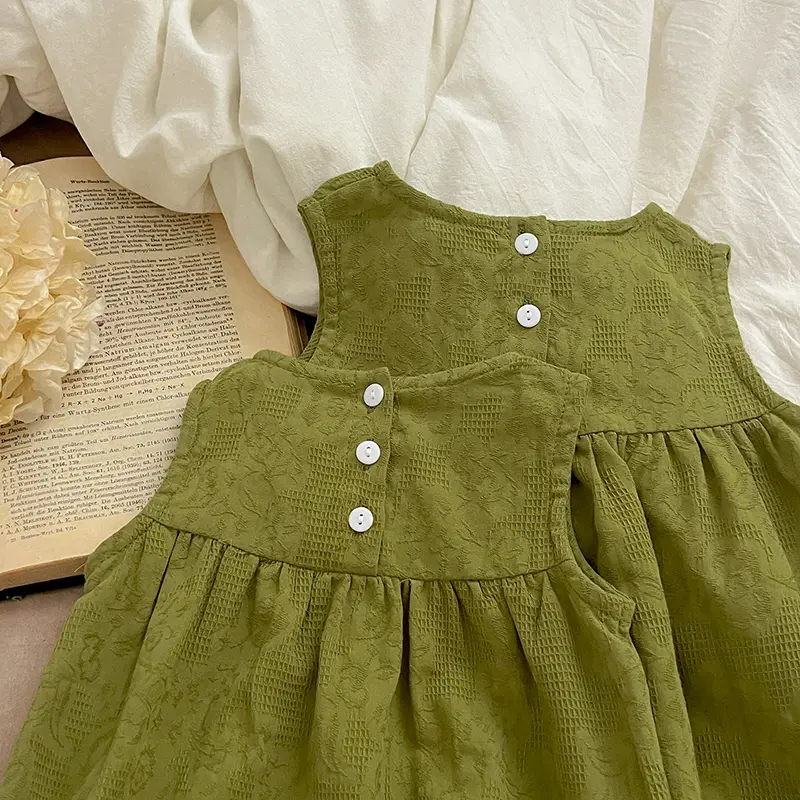 2024 Infant One Piece Big Sisters Dresses Girls Sisters Clothes Summer Baby Clothes Embroidery Flower Little Girls Bodysuits