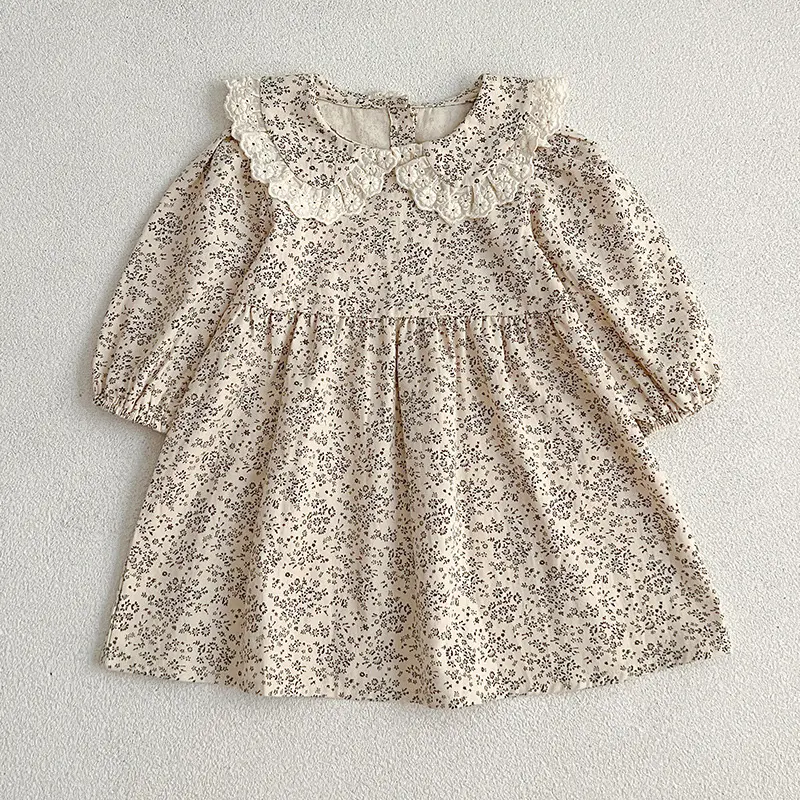 Spring Autumn Kids Baby Girls Long Sleeve Sweet Printing Princess Dress Casual Baby Girls Dress Children Clothes Dress