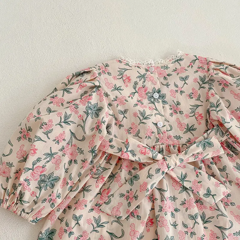 New Children Clothes Dress Autumn Kids Baby Girls Dress Long Sleeve Sweet Flower Printing Princess Dress Spring Baby Girls Dress