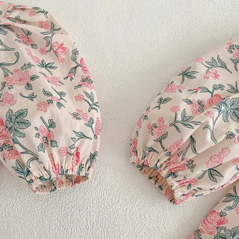 New Children Clothes Dress Autumn Kids Baby Girls Dress Long Sleeve Sweet Flower Printing Princess Dress Spring Baby Girls Dress