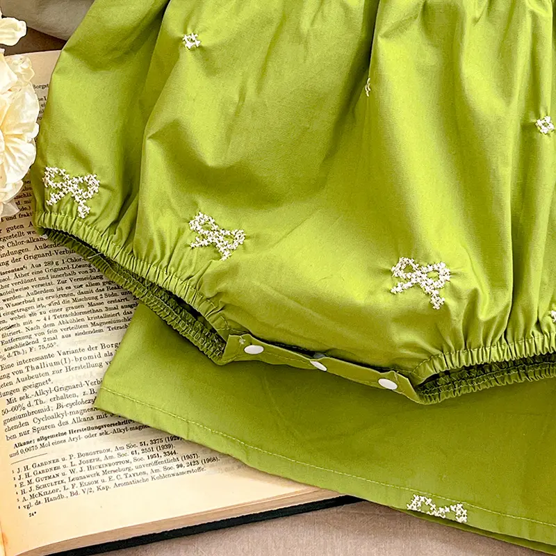 Sisters Clothes Infant Baby Girls Lace Collar Dress Rompers Kids Baby Girls Embroider Bow Knot Princess Dress Clothes Rompers