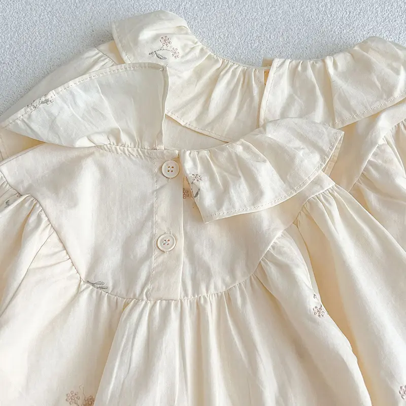 Autumn Kids Baby Girls Long Sleeve Sisters Dress Infant Sweet Kids Baby Girls Flower Embroidery Princess Clothes Rompers