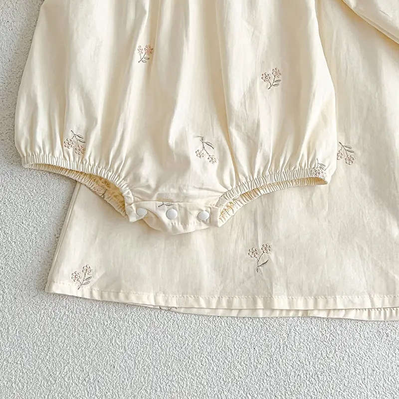 Autumn Kids Baby Girls Long Sleeve Sisters Dress Infant Sweet Kids Baby Girls Flower Embroidery Princess Clothes Rompers