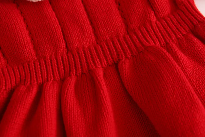 Baby Girls Knitting Romper 2023 Autumn Red Girl Clothes Newborn Baby Girl Clothes Fashion Knitted Romper Overalls Autumn Sweater