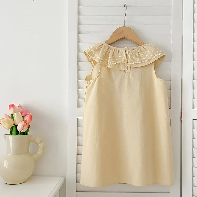Fashion Sisters Dress Summer Newborn Infant Baby Girls Ruffled Collar Romper Dresses Sister Sleeveless Rompers Kid Baby Clothing