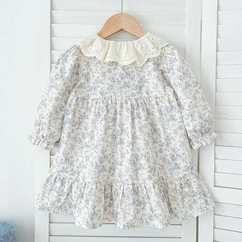 0-6Yrs Spring Baby Girl Princess Dress Children Outfits Sweet Lace Flower Clothes Kids Toddler Girl Dresses Infant Baby Clothes