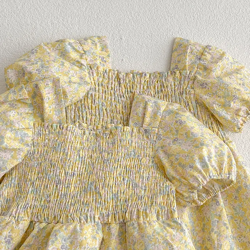 Newborn Toddler Baby Girls Sweet Printing Jumpsuit Summer Baby Girls Short Sleeves Kids Princess Dress Girls Sister Clothes