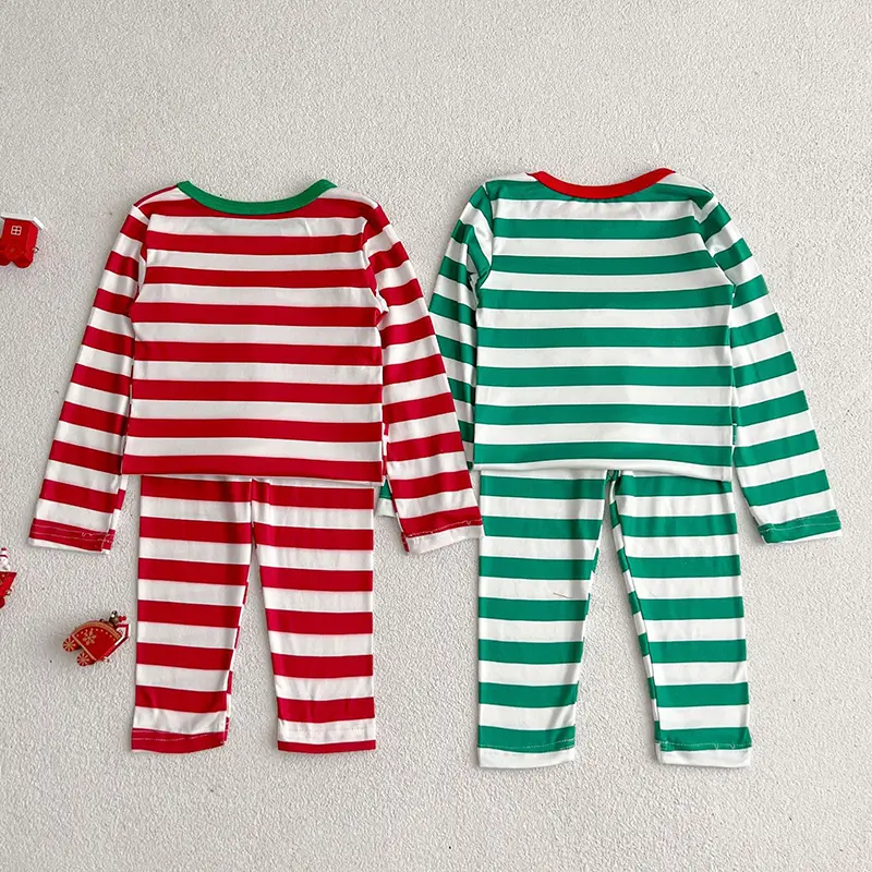 Autumn Kids Baby Boys Girls Long Sleeve Stripe T-shirt + Pants Clothing Sets Baby Boys Girls Pajamas Children's Clothes Suit