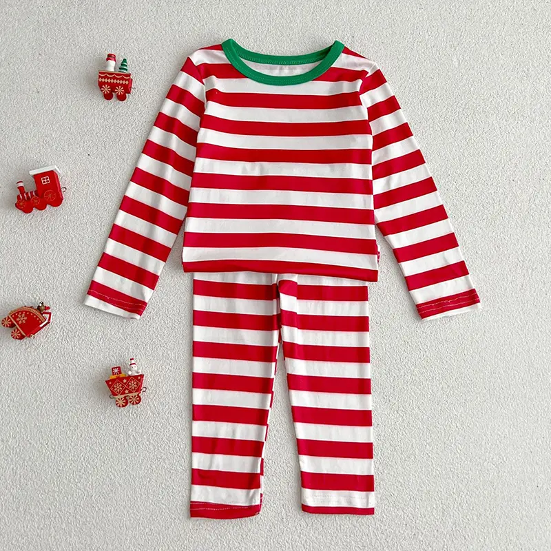 Autumn Kids Baby Boys Girls Long Sleeve Stripe T-shirt + Pants Clothing Sets Baby Boys Girls Pajamas Children's Clothes Suit