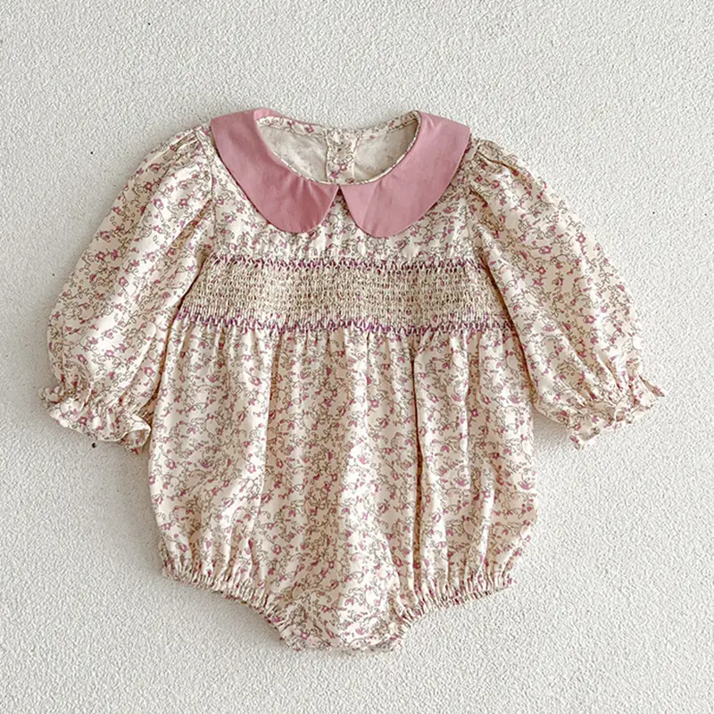 Spring Autumn Kids Baby Girls Long Sleeve Sweet Sisters Printing Dress Infant Rompers Kids Baby Girls Princess Clothes Rompers
