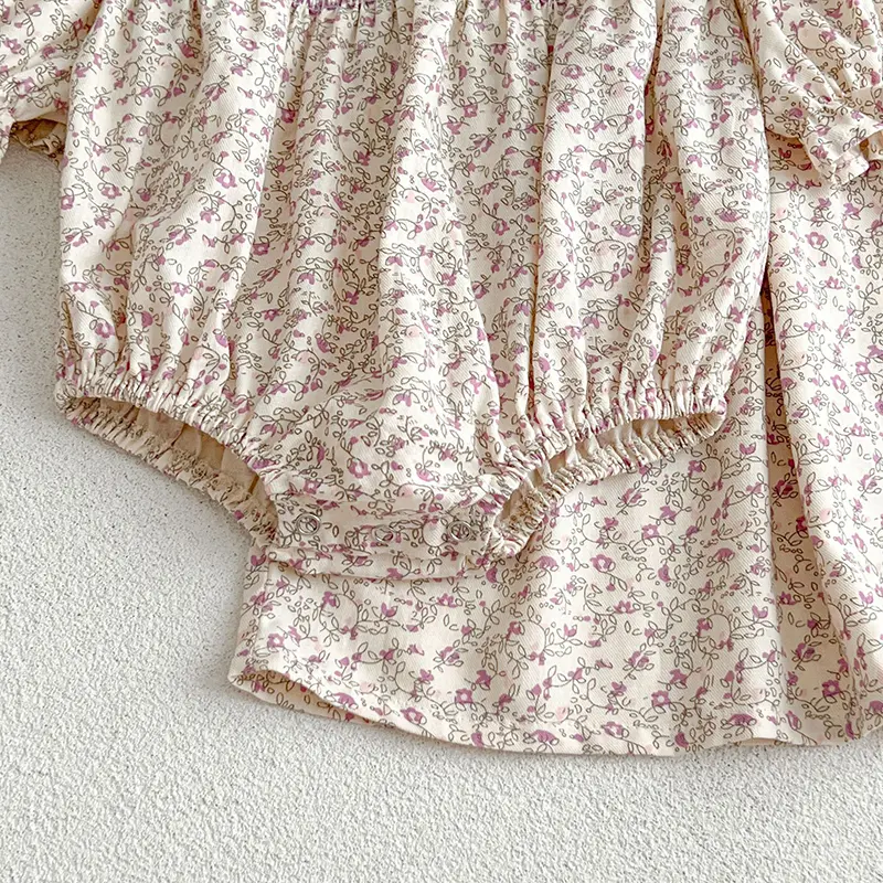 Spring Autumn Kids Baby Girls Long Sleeve Sweet Sisters Printing Dress Infant Rompers Kids Baby Girls Princess Clothes Rompers