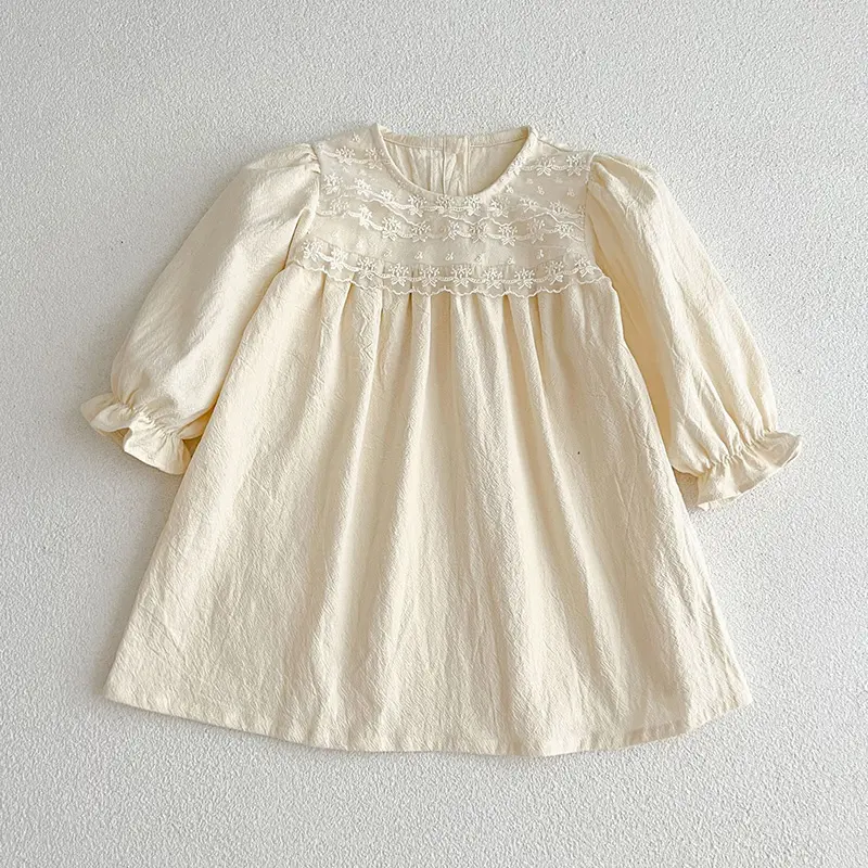 Spring Autumn Kids Baby Girls Long Sleeve Sweet Lace Princess Dress New Kids Baby Girls Dress Children Clothes Dress