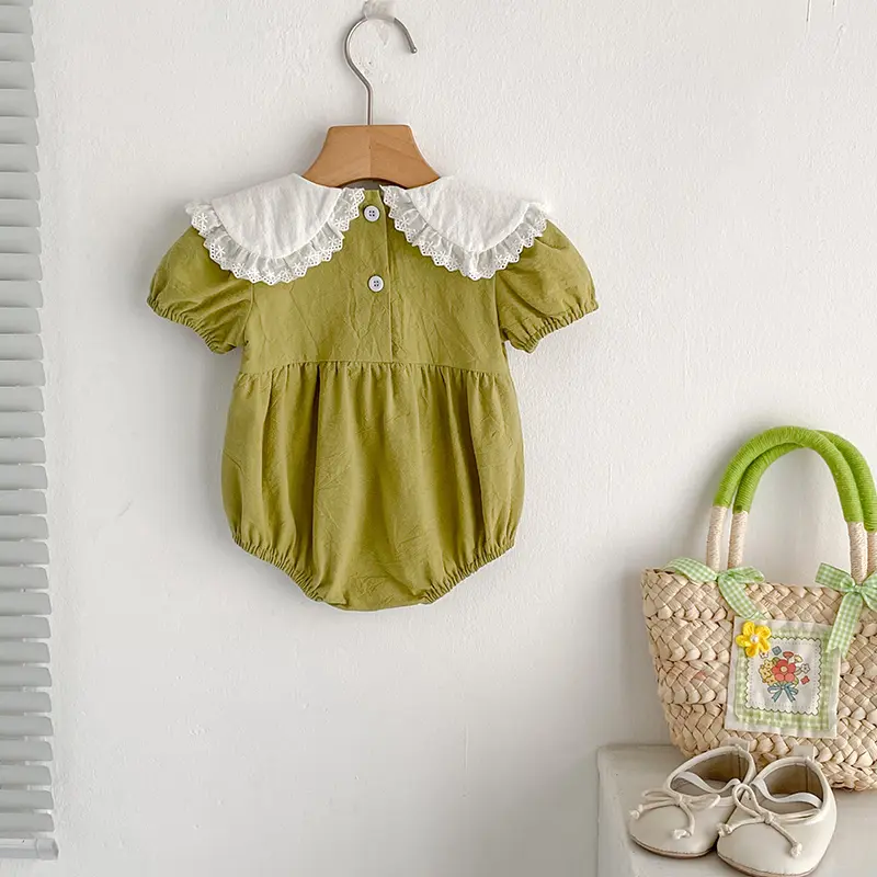 0-6Yrs Summer Sister Baby Girl Clothes Embroidery Lace Floral Toddler Girls Dress Newborn Infant Baby Romper Twin Princess Dress